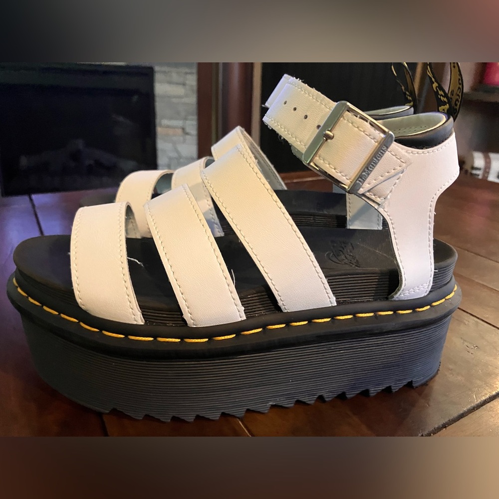 EUC Dr. Martens White Blaire Quad